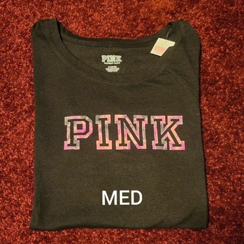SZ MED VS PINK WATERCOLOR TIE DYE EVERYDAY SHORT SLEEVE TEE